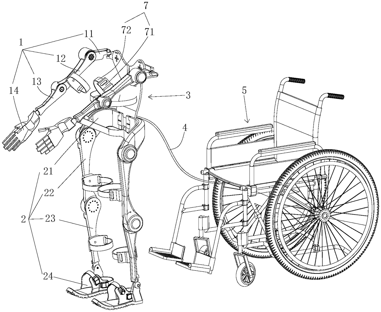 Long-endurance lightweight intelligent exoskeleton robot