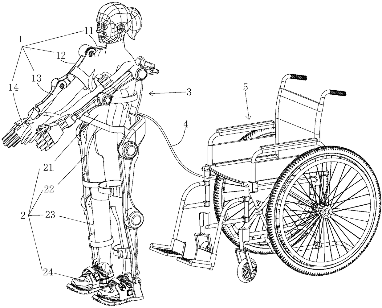 Long-endurance lightweight intelligent exoskeleton robot