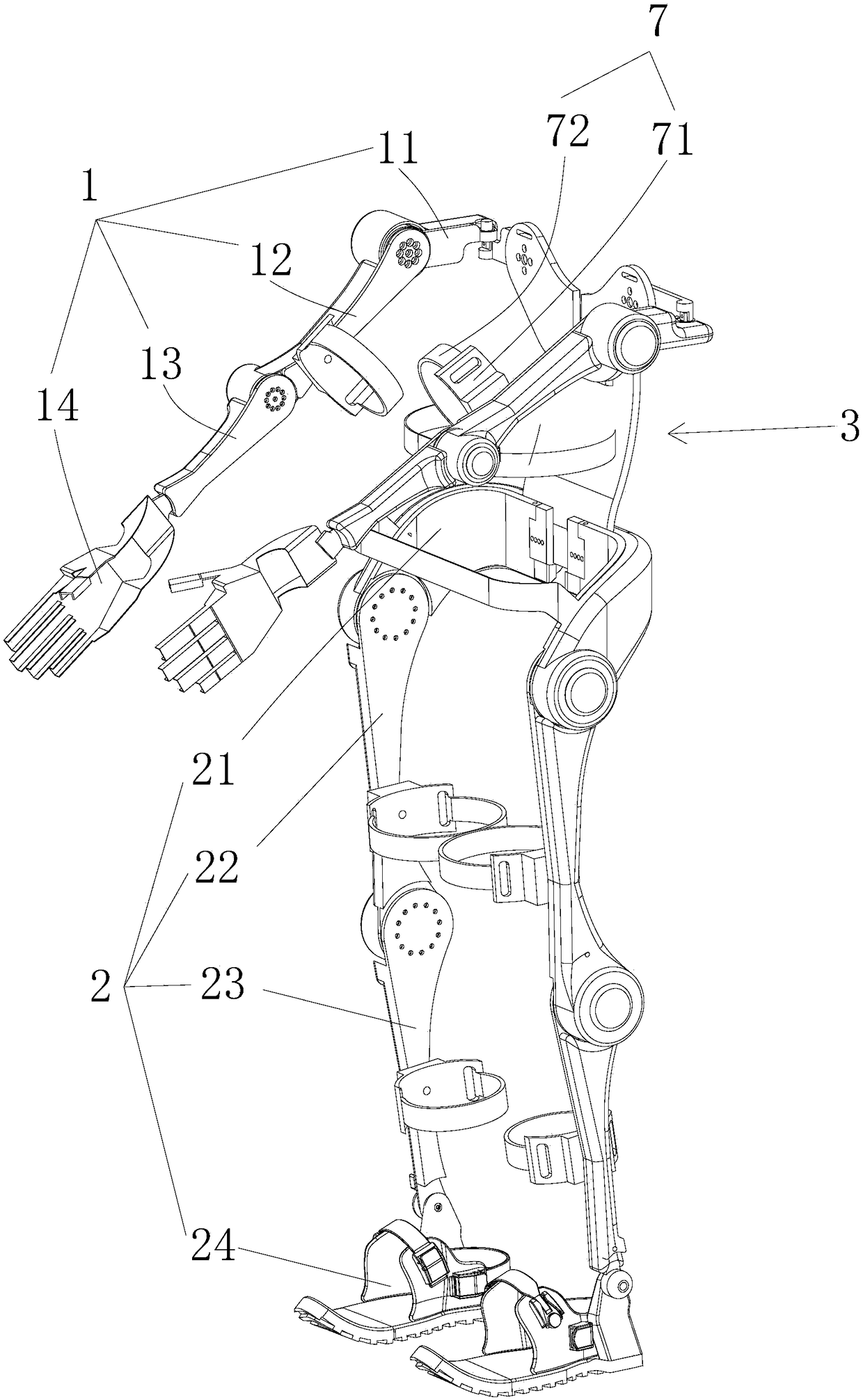 Long-endurance lightweight intelligent exoskeleton robot