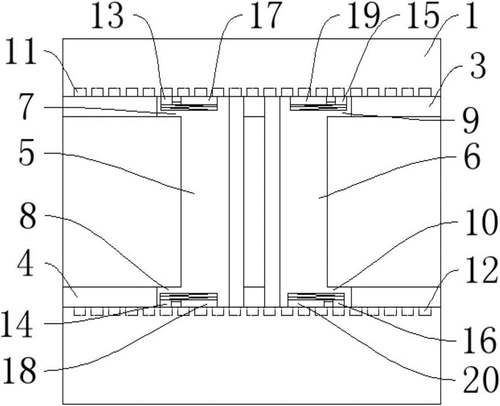 Plastic mold with internal adjustable installing support for sound equipment