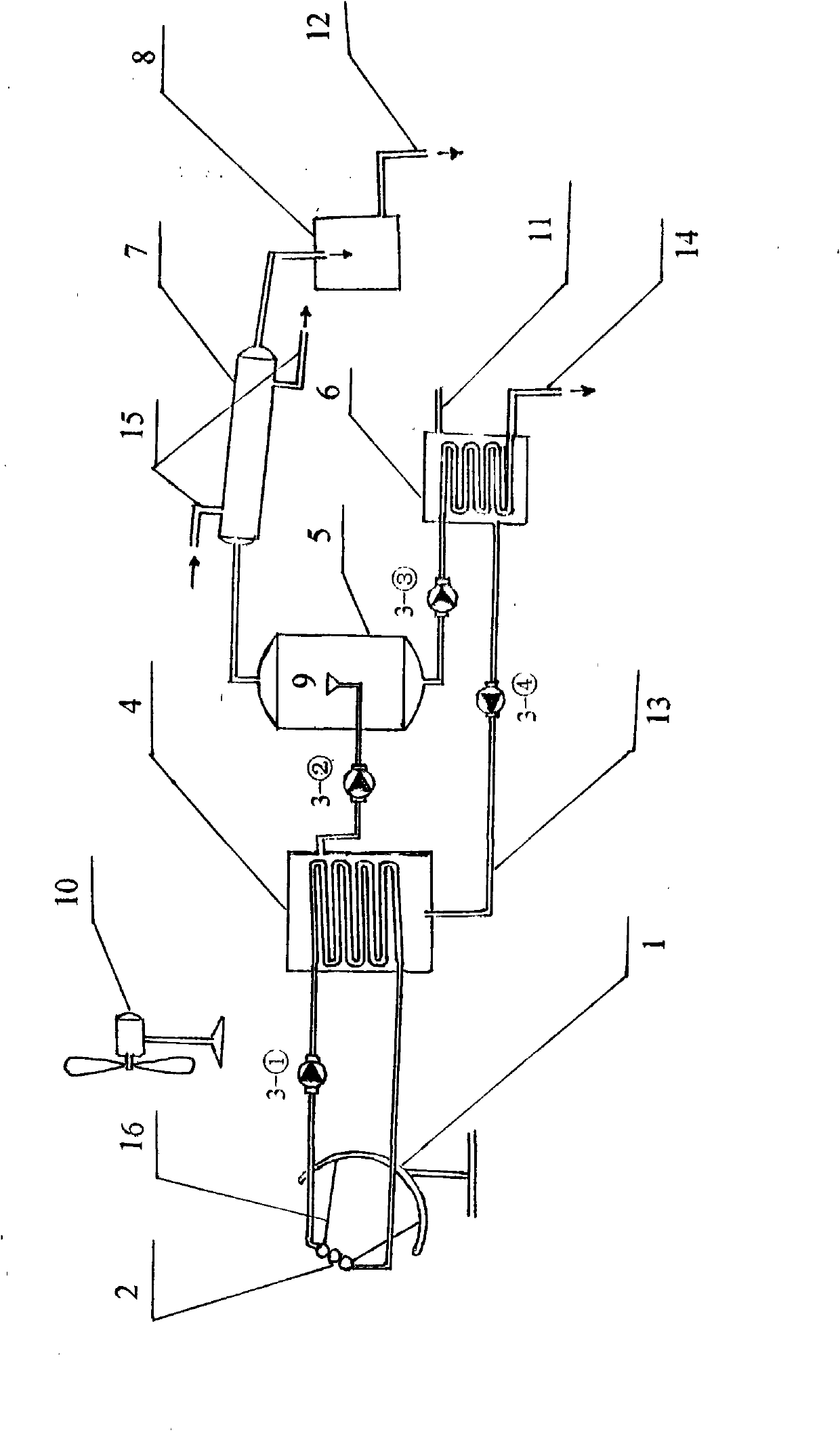 Device for desalinating seawater and brackish water by solar energy and wind energy, and displacement method