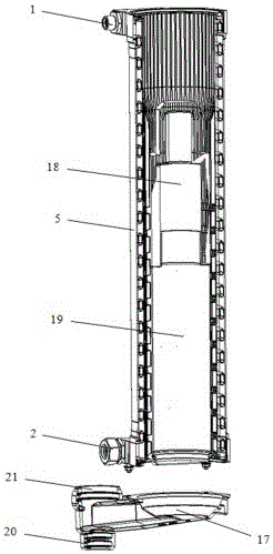 Double-channel combustion heat exchanger