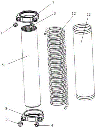 Double-channel combustion heat exchanger