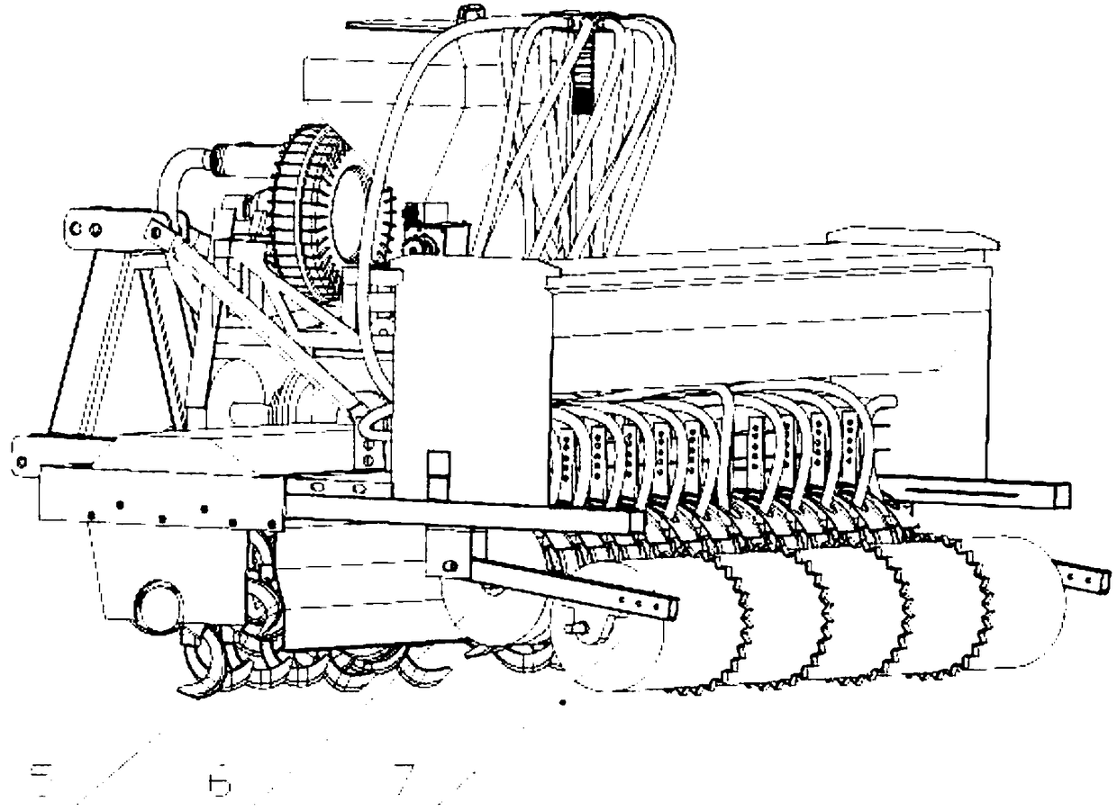 Wheat fertilizer precision compound direct sowing machine for straw-covered field