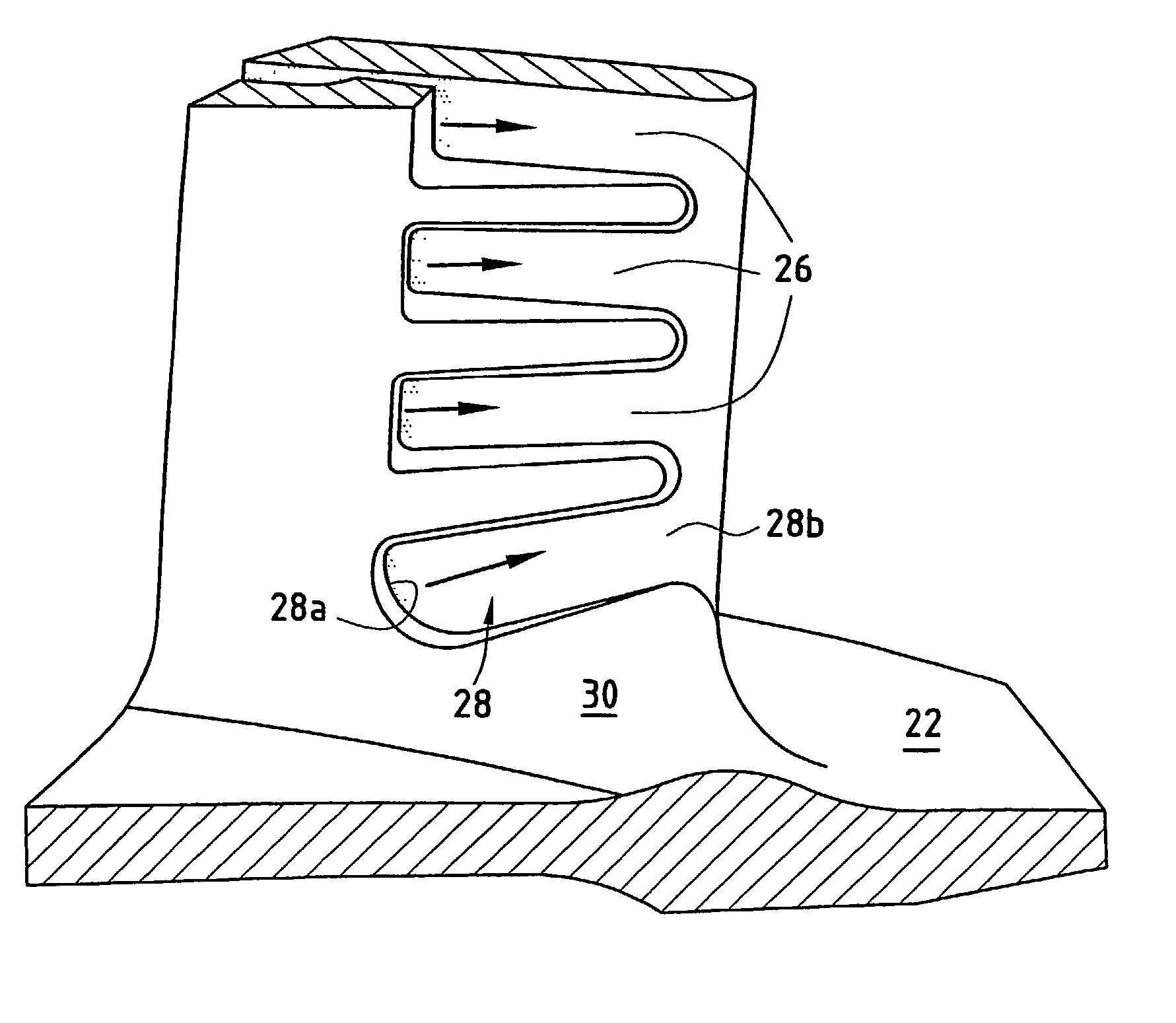 High-temperature behavior of the trailing edge of a high pressure turbine blade