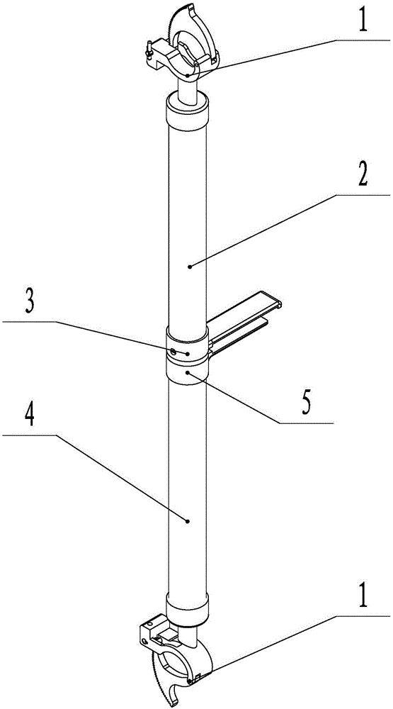 'Yi' shape insulating embraced mast for on-load replacement of high pressure cascade fuse