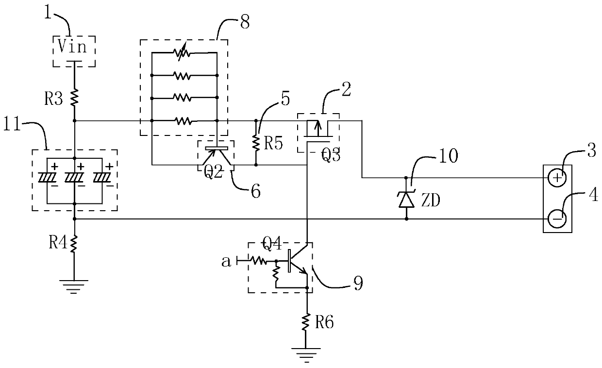 Current-limiting protection circuit and control method thereof