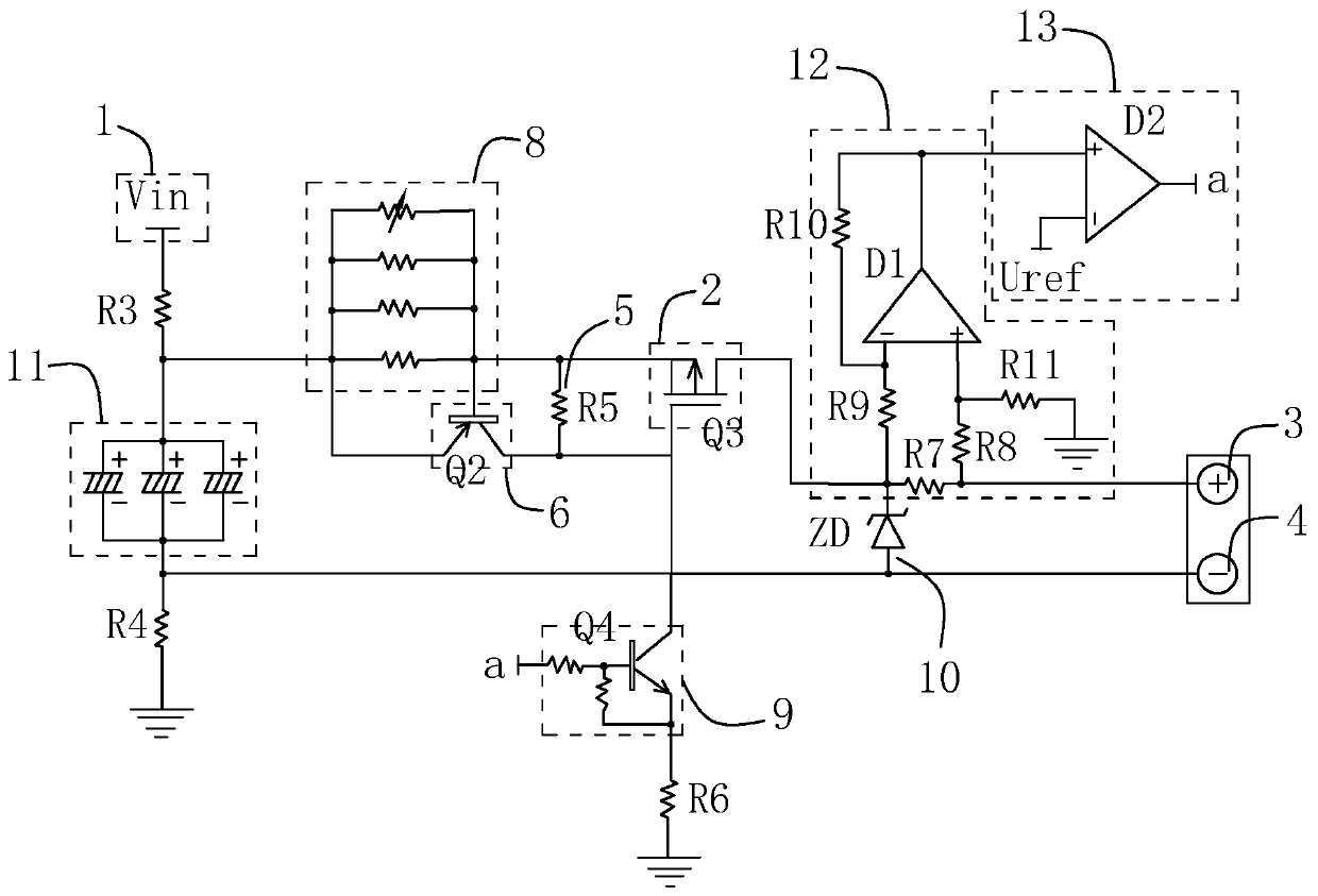 Current-limiting protection circuit and control method thereof