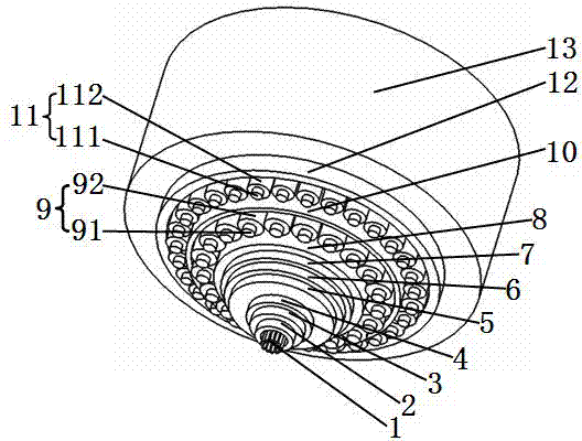 Photoelectric composite cable laid in seabed, and manufacture method thereof