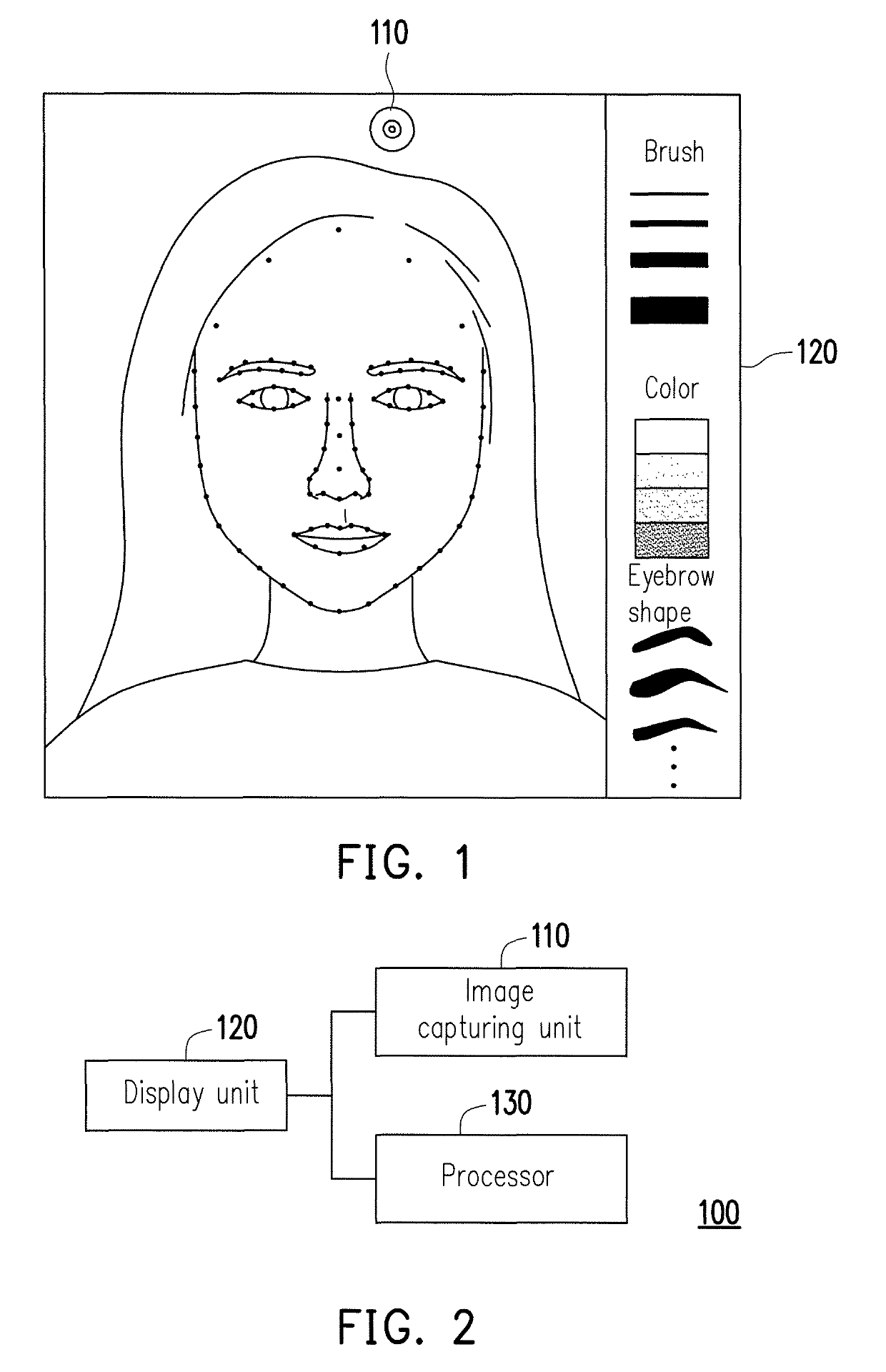 Eyebrow shape guide device and method thereof