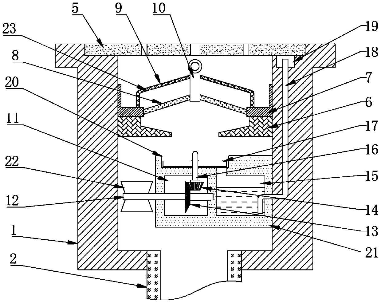 Filtering structure of municipal drainage pipeline