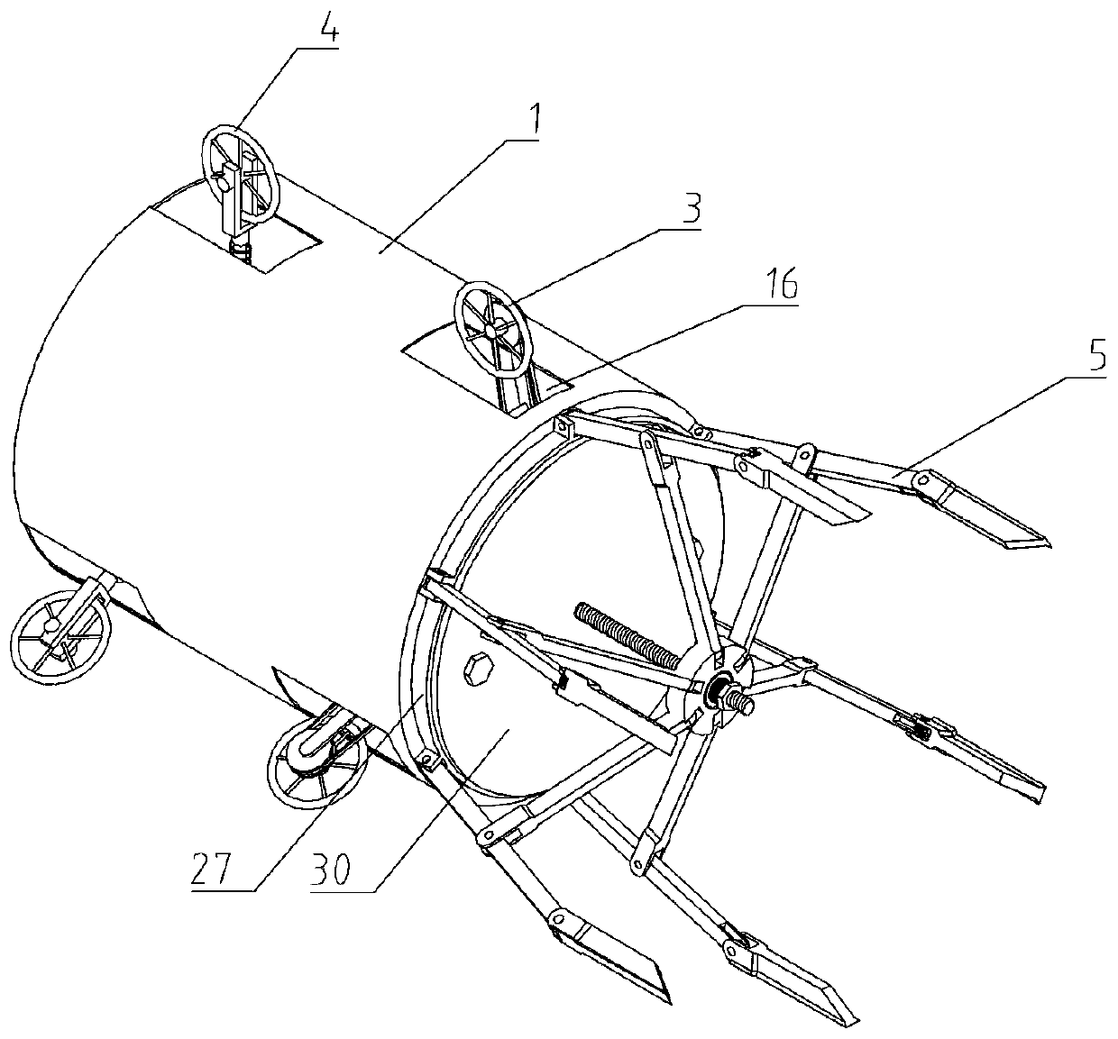 Automatic descaling equipment for large-mouth diameter tubular structure