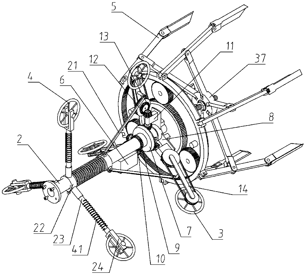 Automatic descaling equipment for large-mouth diameter tubular structure