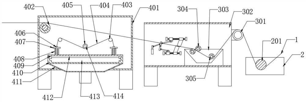 Waterproof treatment device for fabric