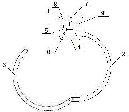 Handcuff provided with positioning function