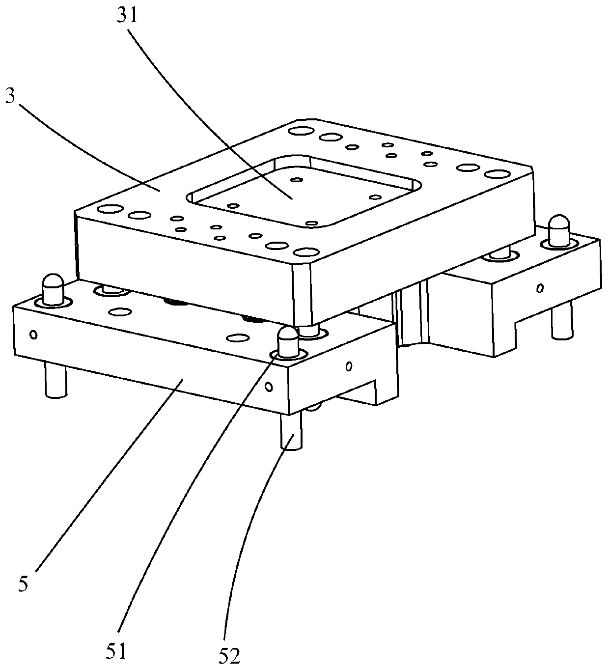 Punching and film attaching device