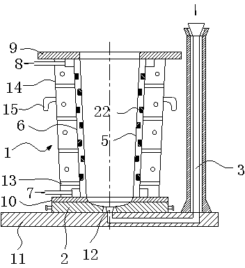 Steel ingot water-cooling crystallization process without feed head