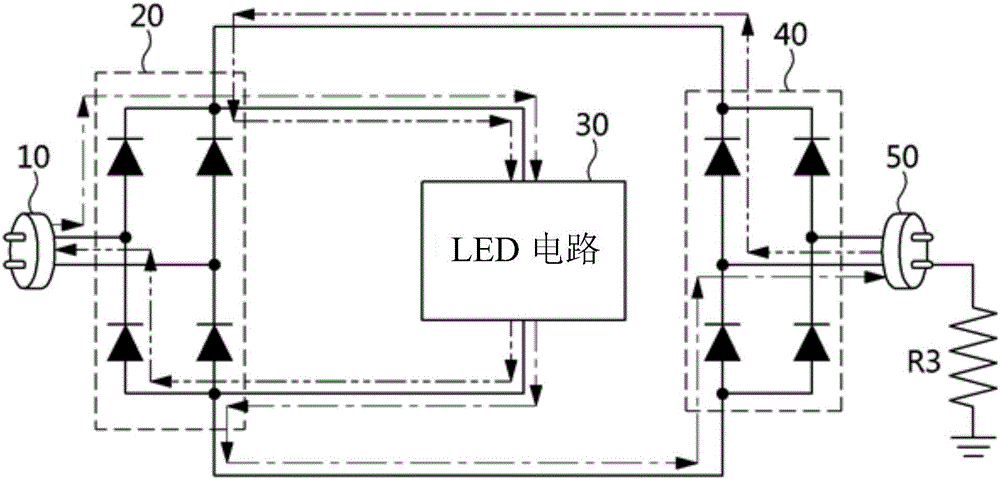LED lamp using switching circuit
