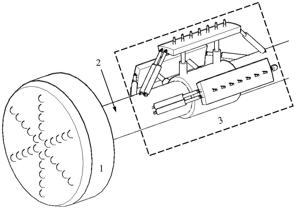 Tunnel boring machine rock breaking seismic source three-dimensional seismic advanced detection device and method