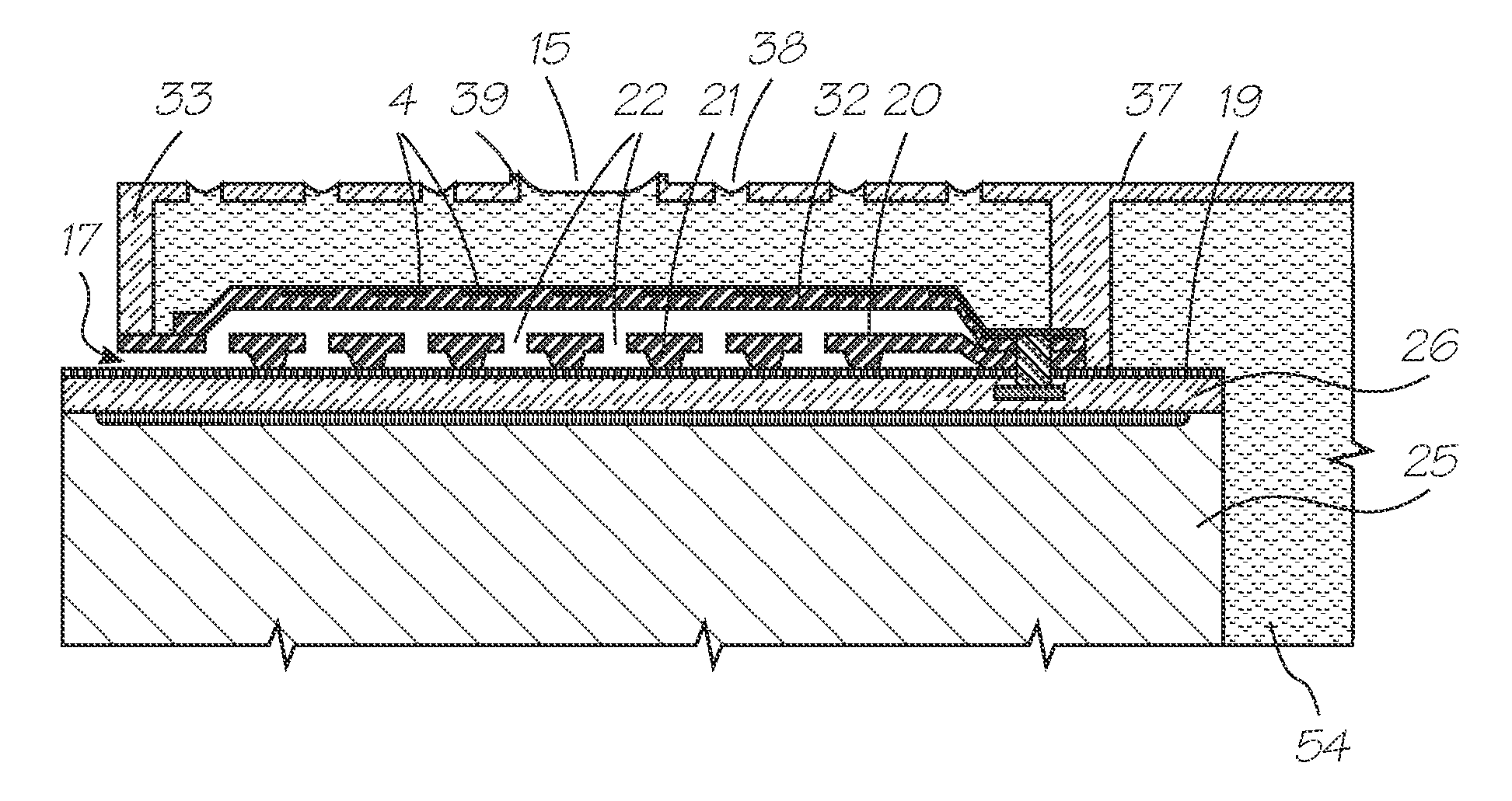 Printhead IC With Small Ink Chambers