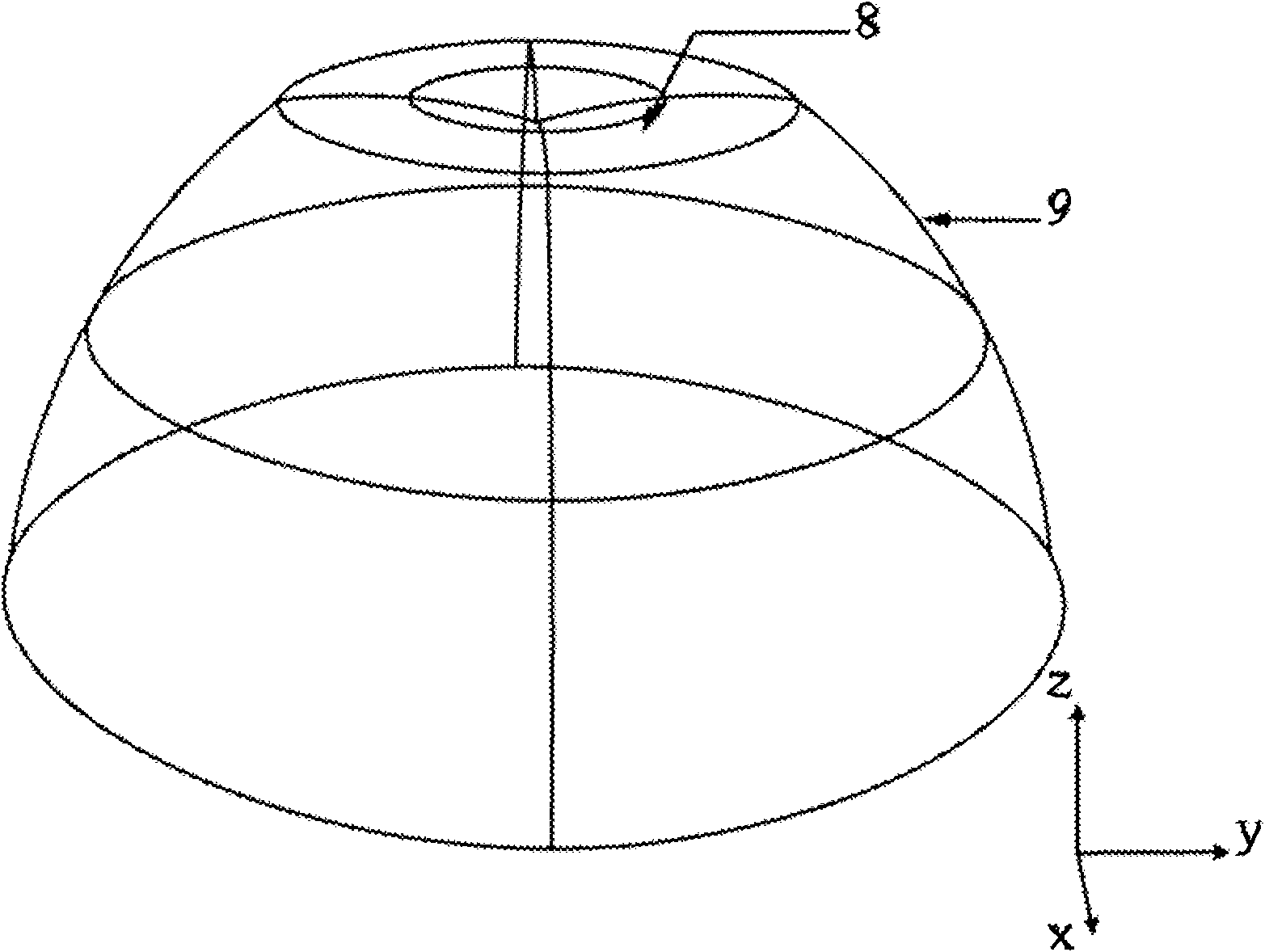 Reflector for area light source with emergent surface area of at least 10mm&lt;2&gt;