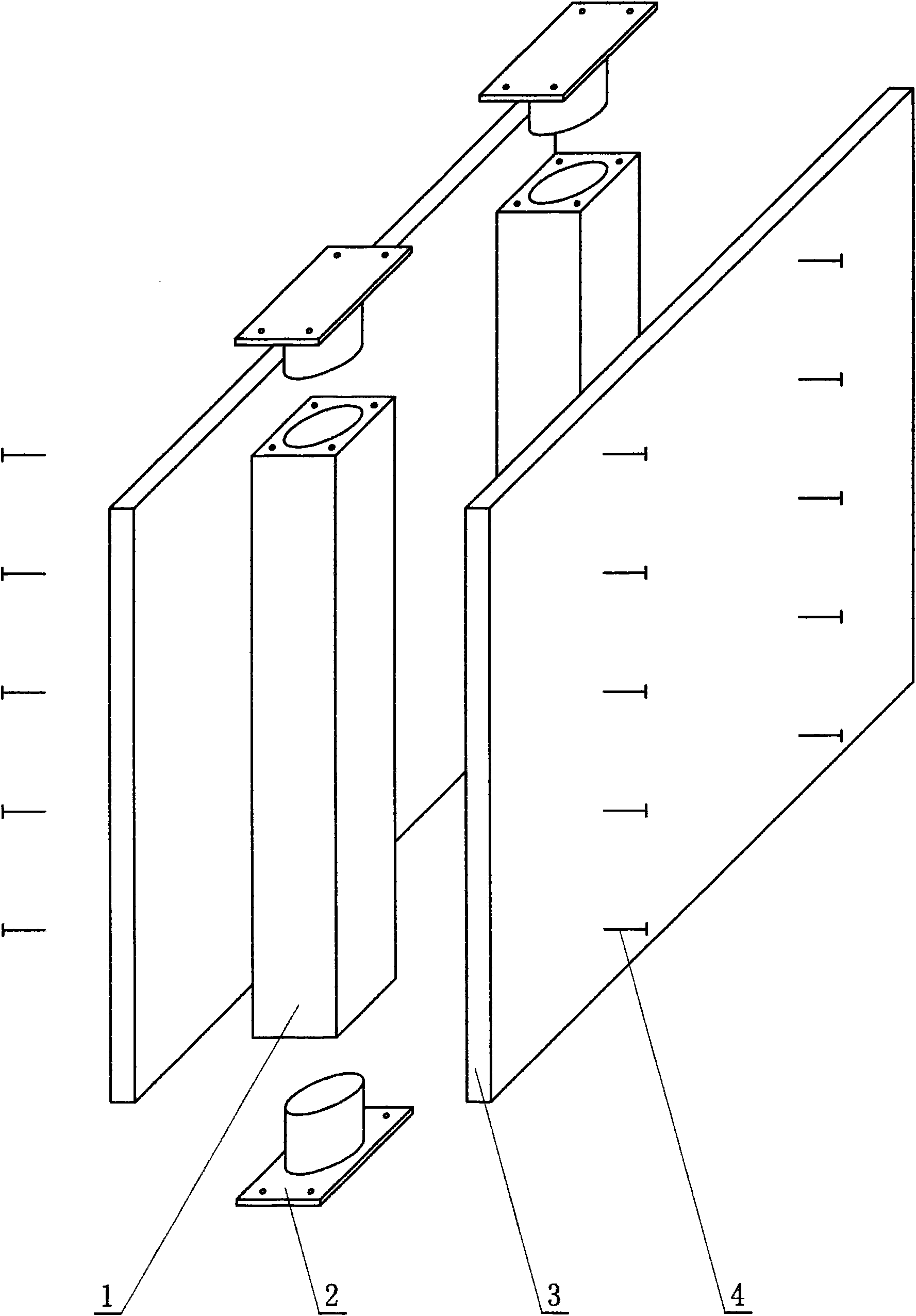 Assembled light wall plate and mounting process