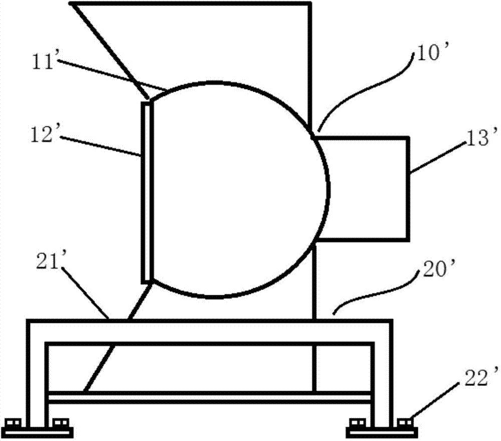 Installation structure of electron curtain accelerator