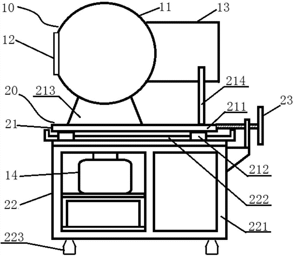 Installation structure of electron curtain accelerator