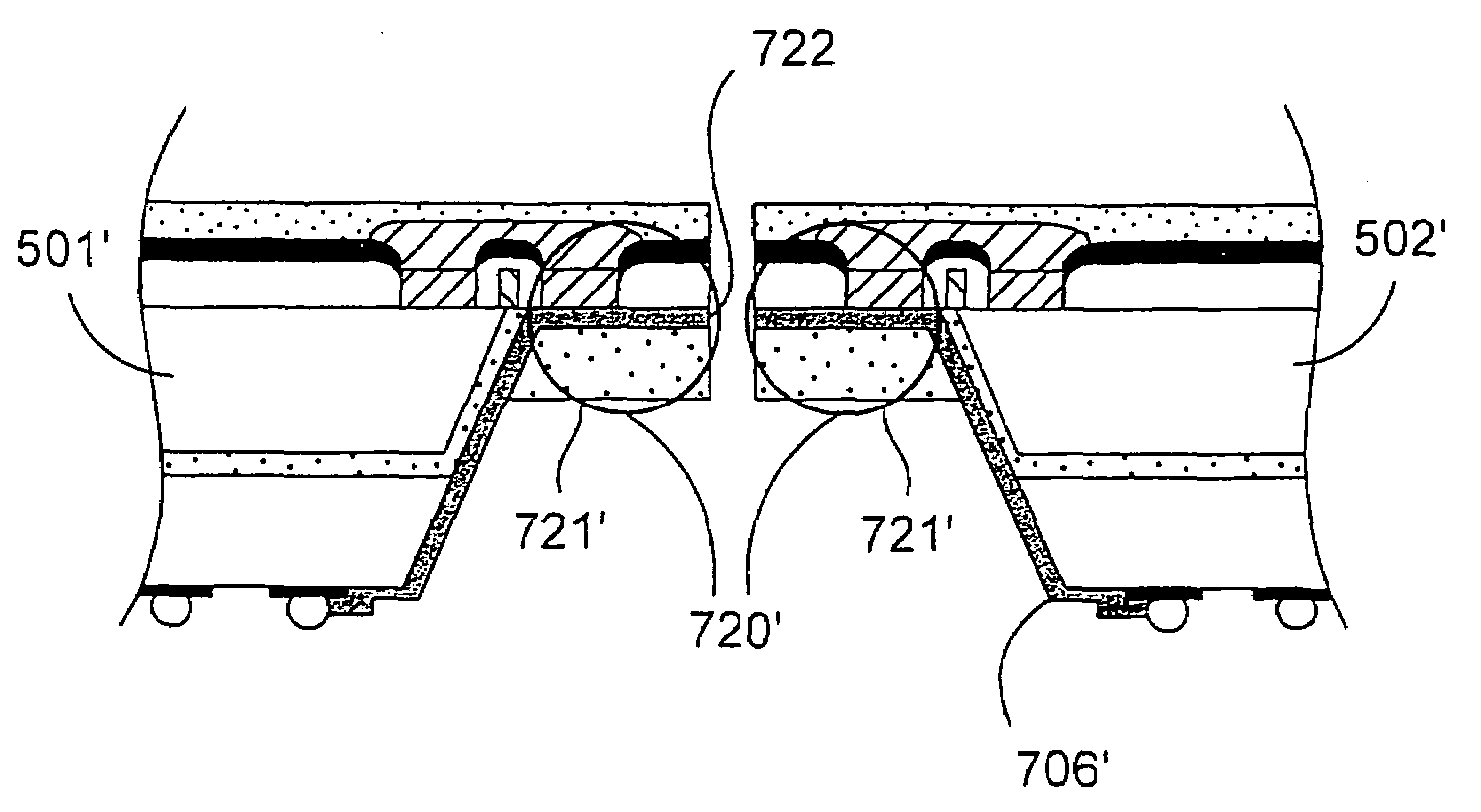 Electrical die contact structure and fabrication method