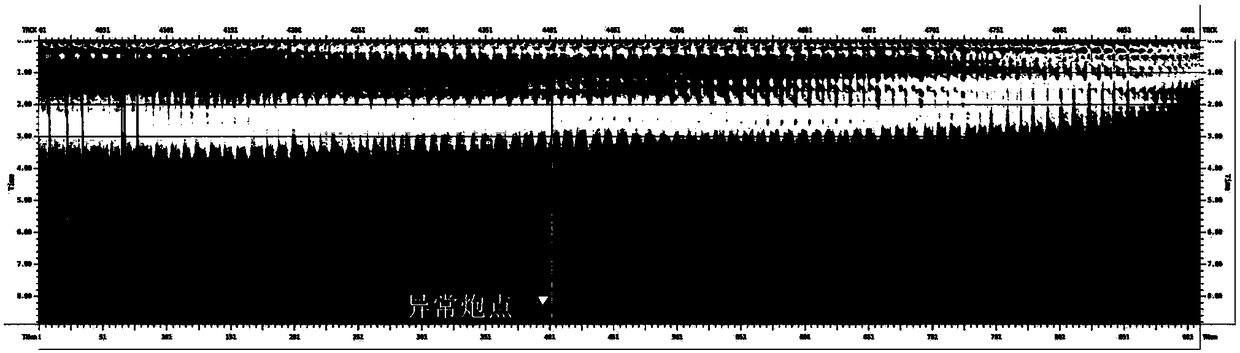 Detection method for seismic data abnormal measurement point