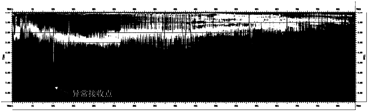 Detection method for seismic data abnormal measurement point