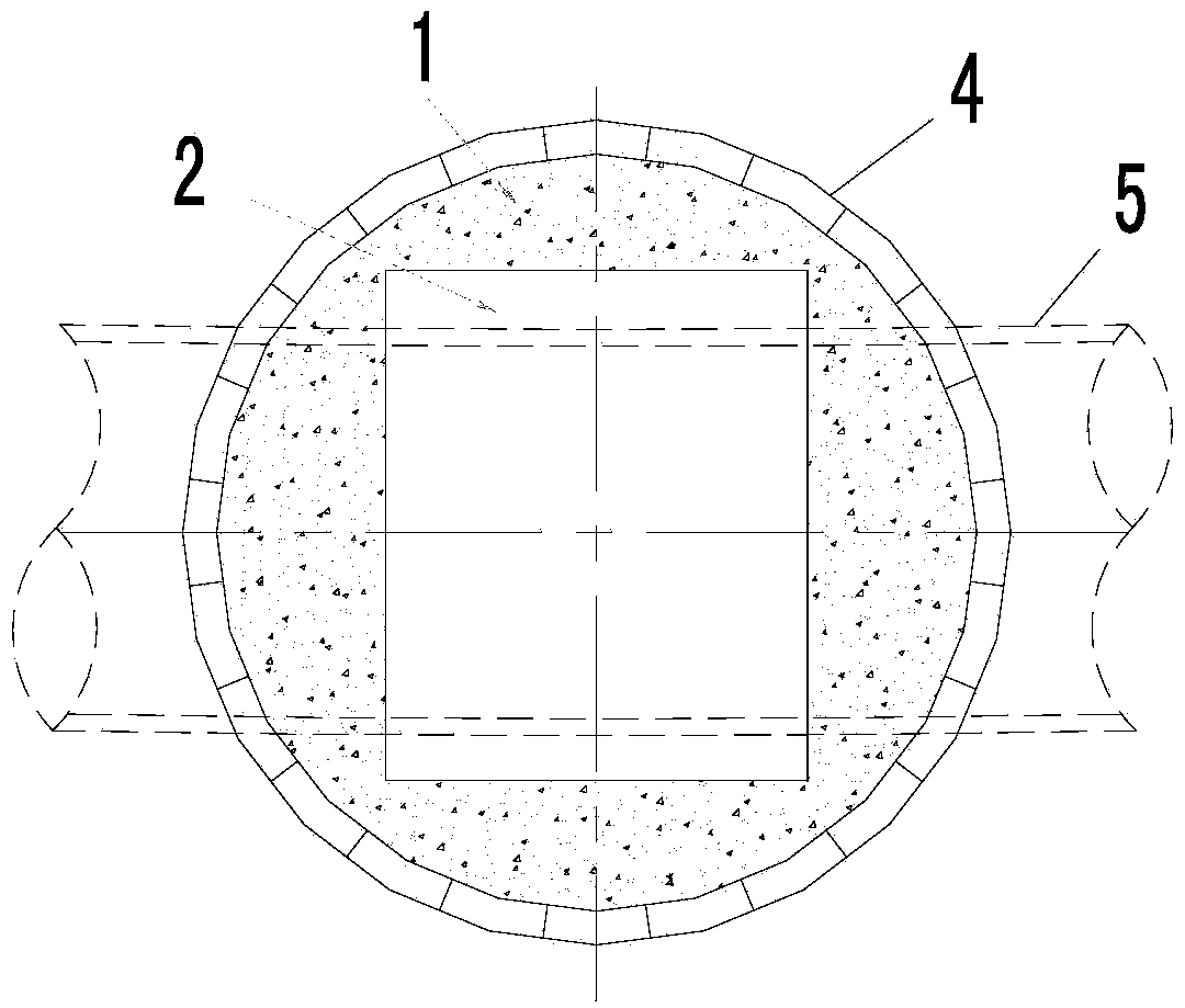 Air shaft shield crossing construction method