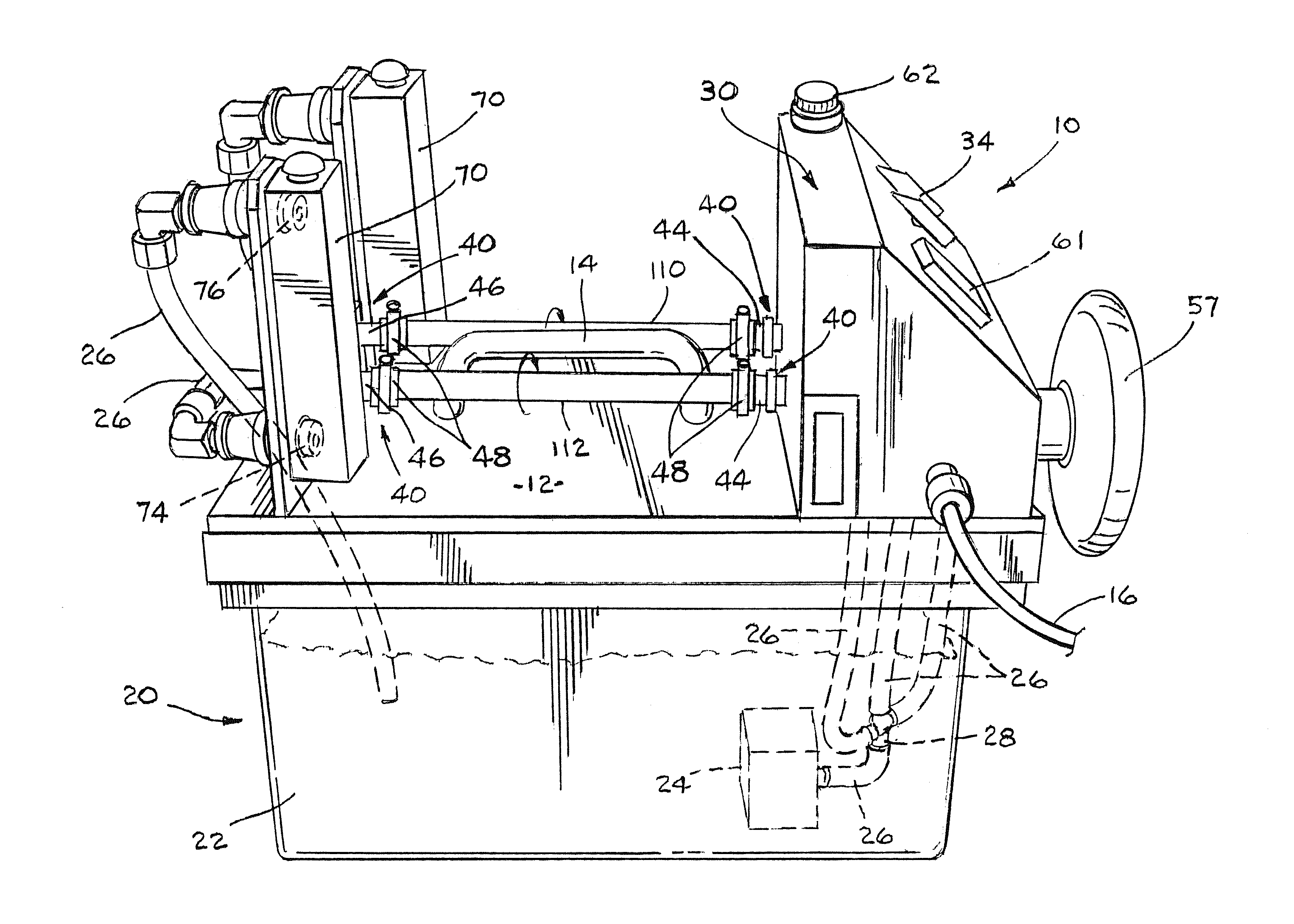 Hose kink resistanct testing device