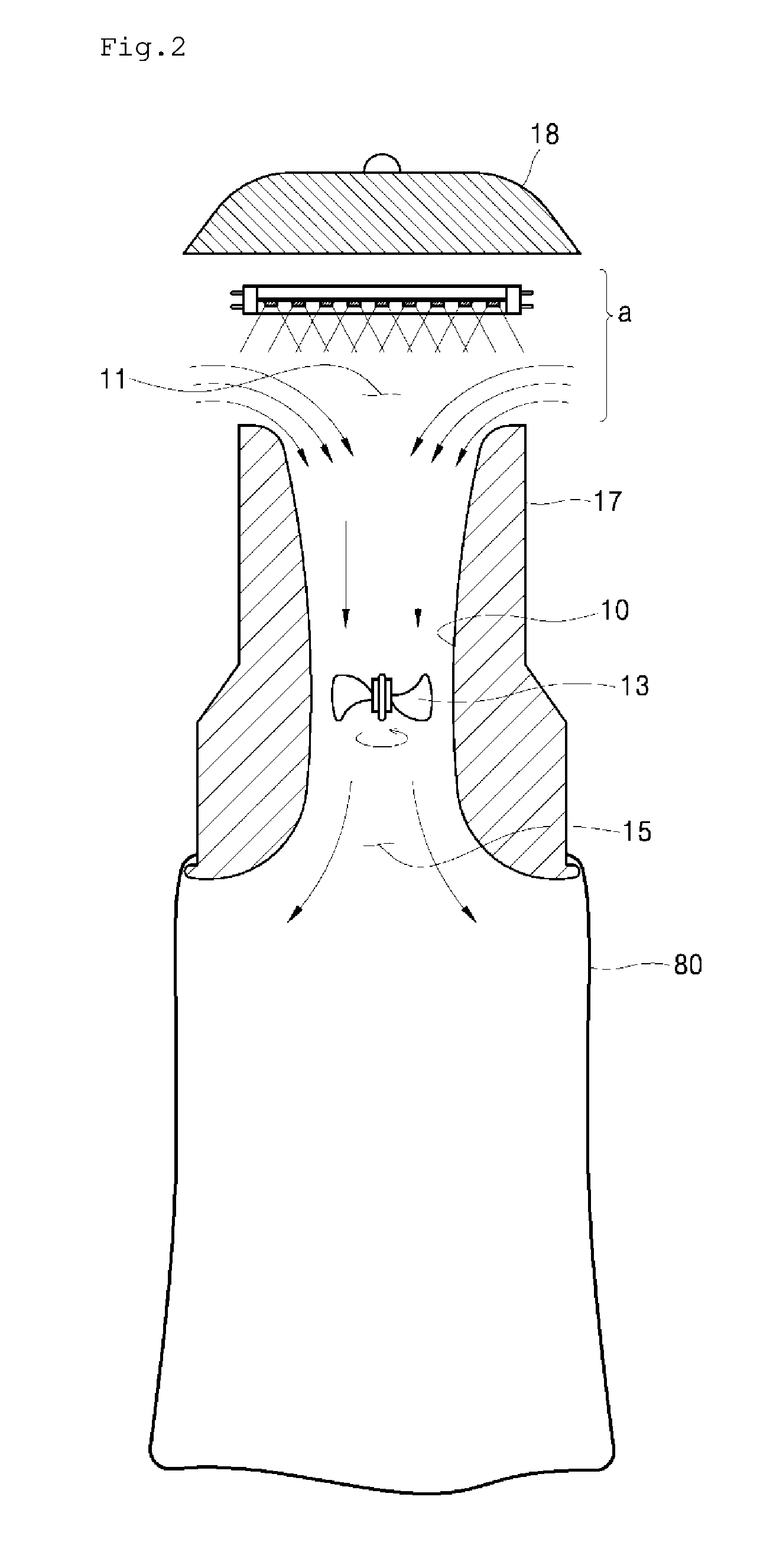 Insect trap using UV LED lamp