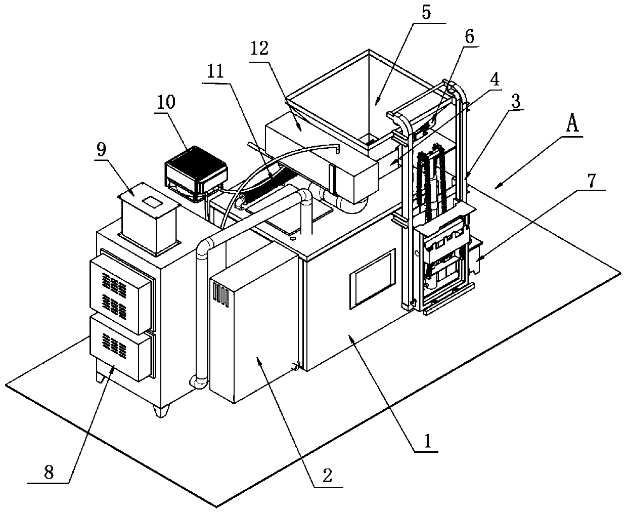 Electromagnetic dehumidification biochemical treatment system and method for wet garbage