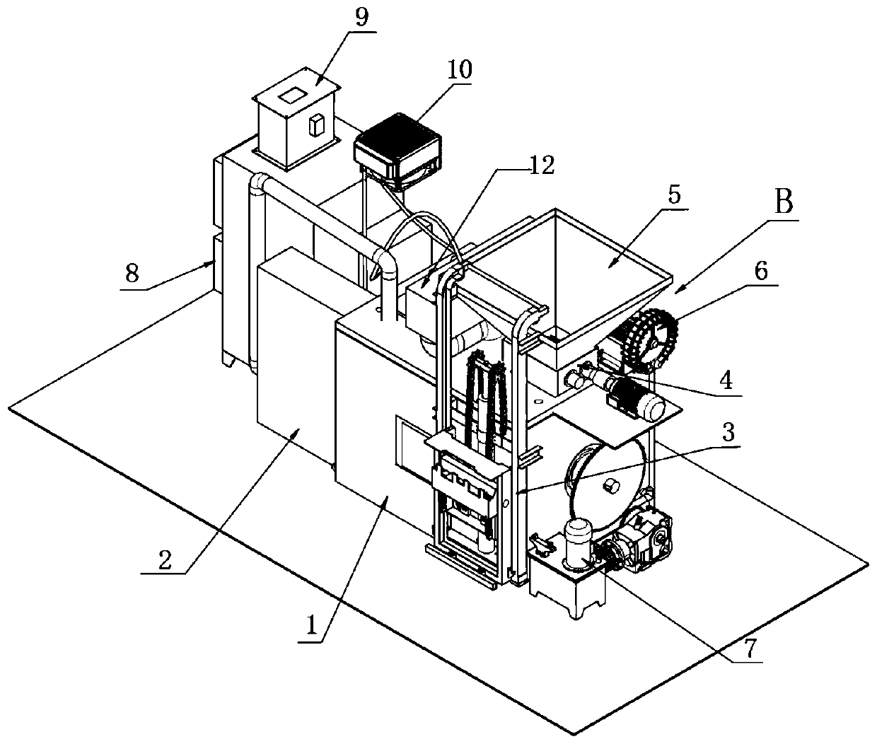 Electromagnetic dehumidification biochemical treatment system and method for wet garbage