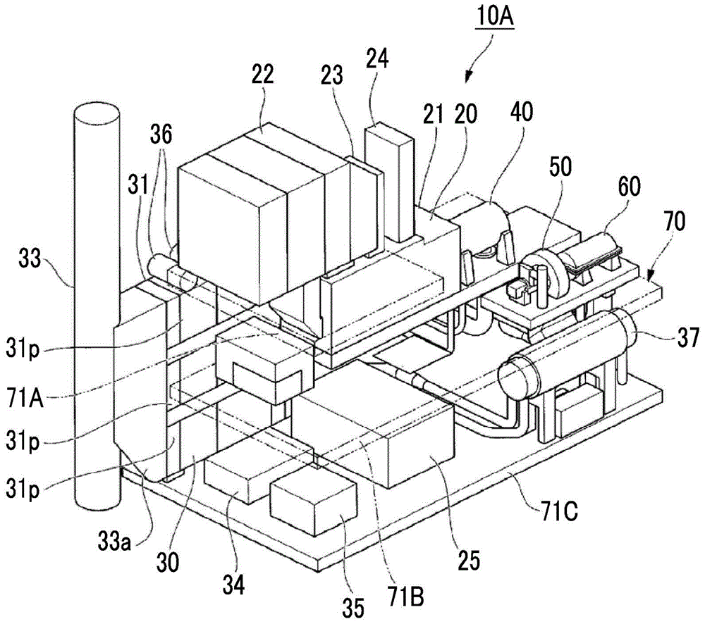 Gas turbine combined cycle equipment and water equipment