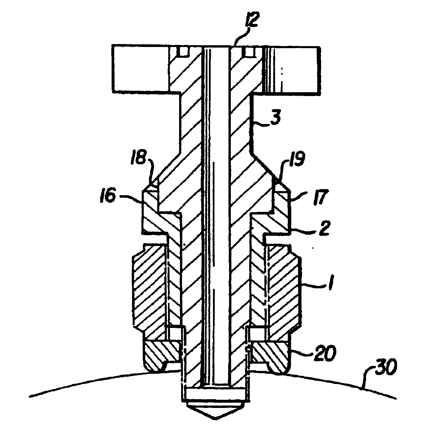 Stabilized tap mounting assembly