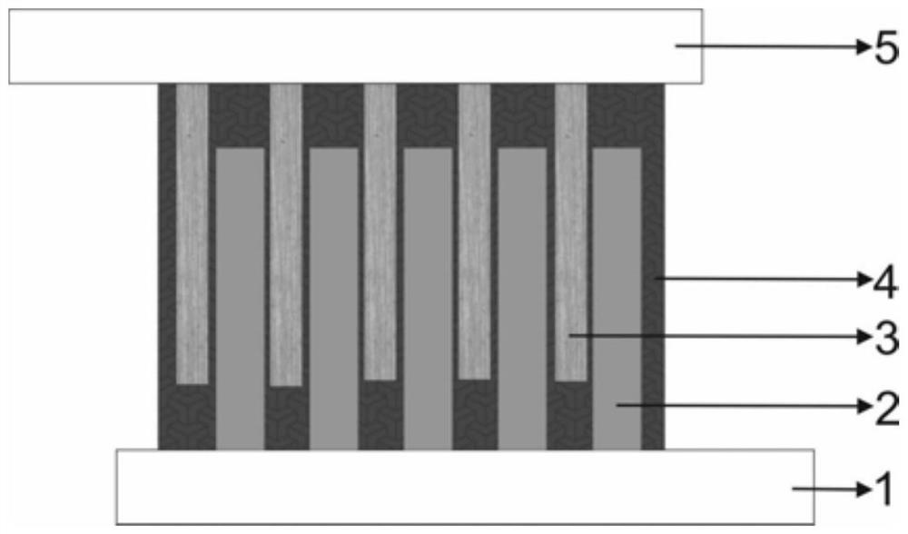 Array interlaced friction nano generator and preparation method thereof