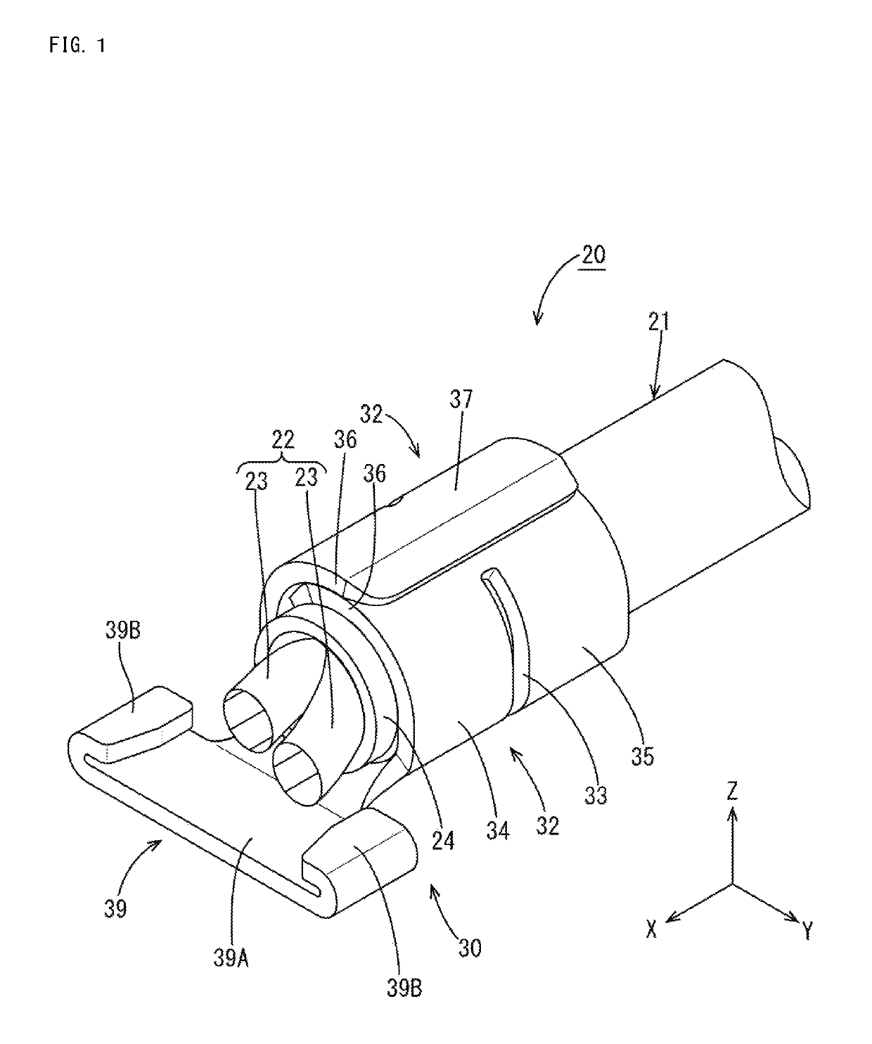 Cable mounting member, cable mounting member with cable and connector