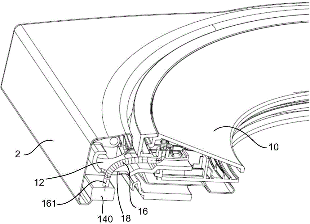 Household appliance with light-emitting assemblies