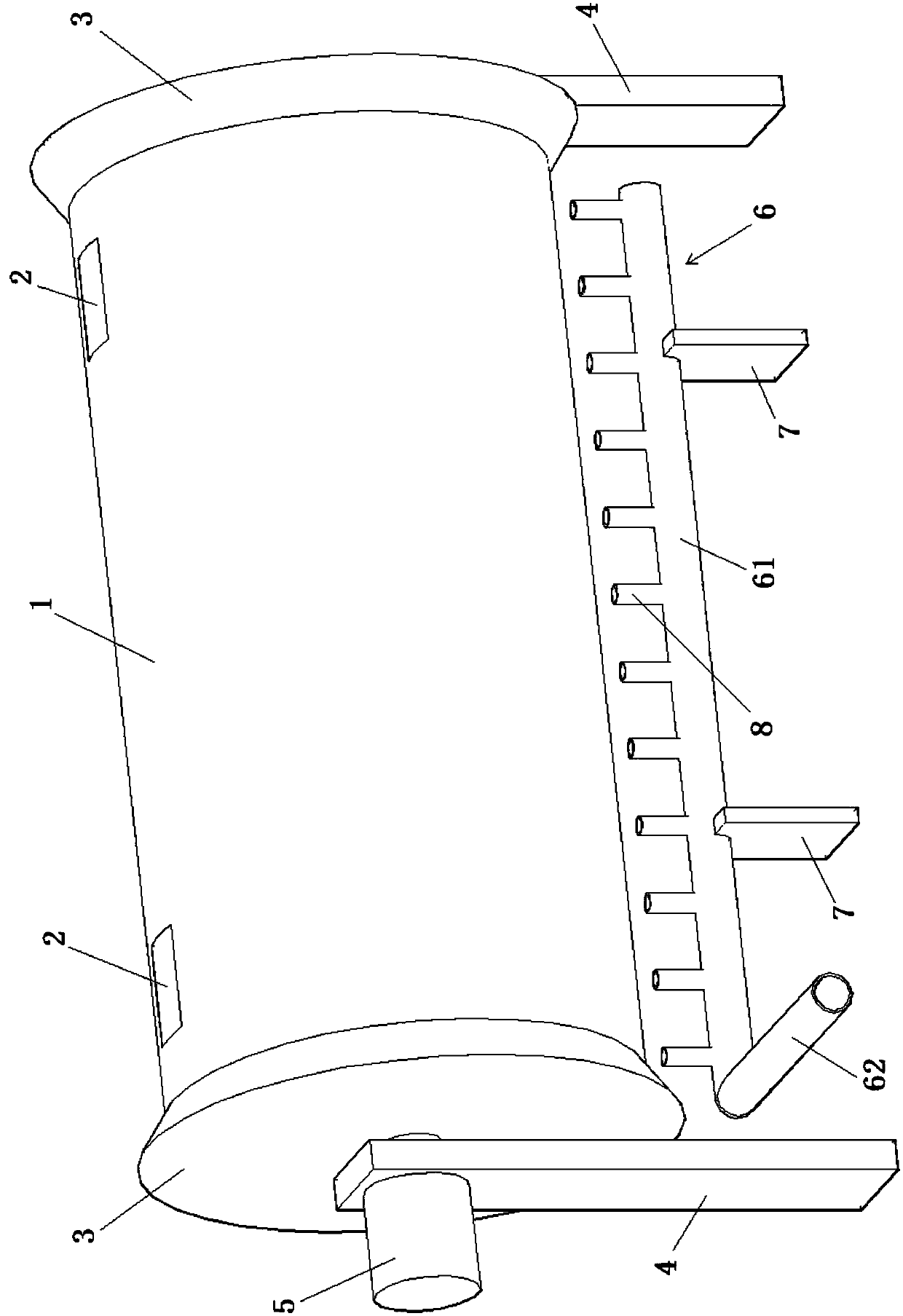 Tea leaf cooling and impurity removing barrel