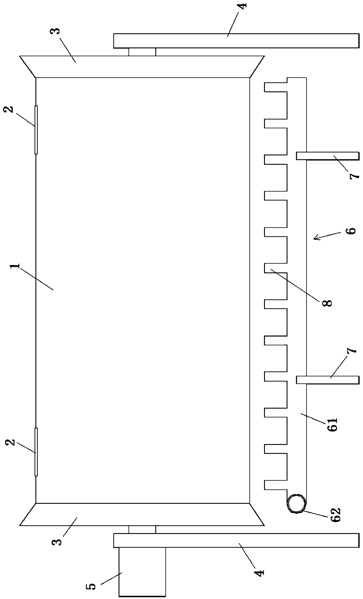 Tea leaf cooling and impurity removing barrel