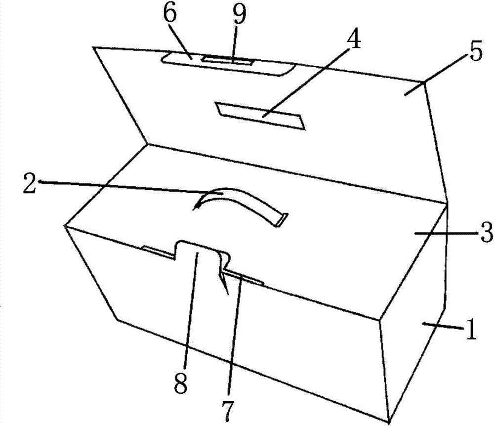 Packaging box with plastic handle