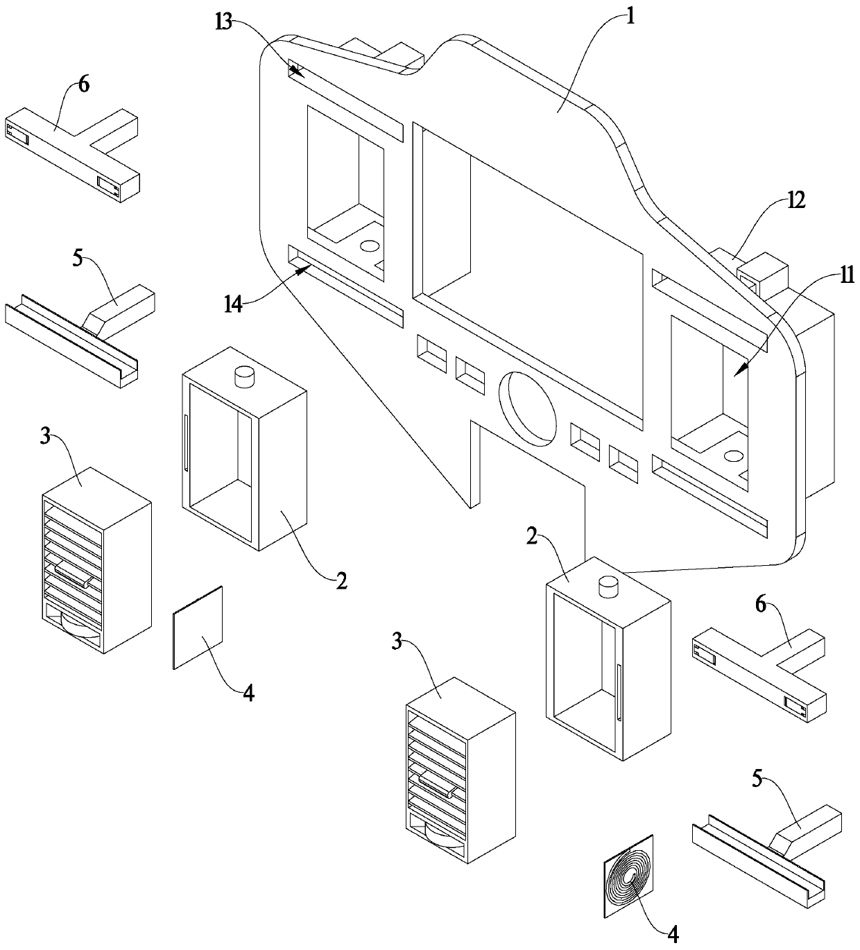 Automobile central control panel assembly