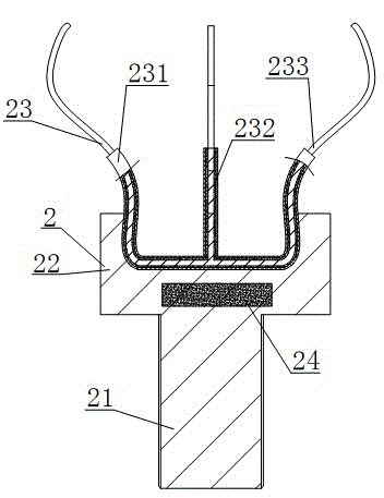 Telescopic fork frame for replacing lamp bulb