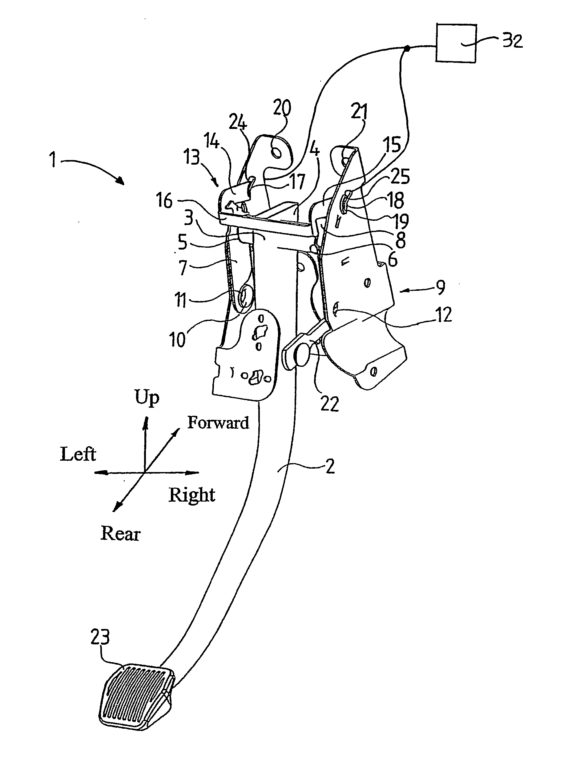 Pedal Assembly Having a Safety Device