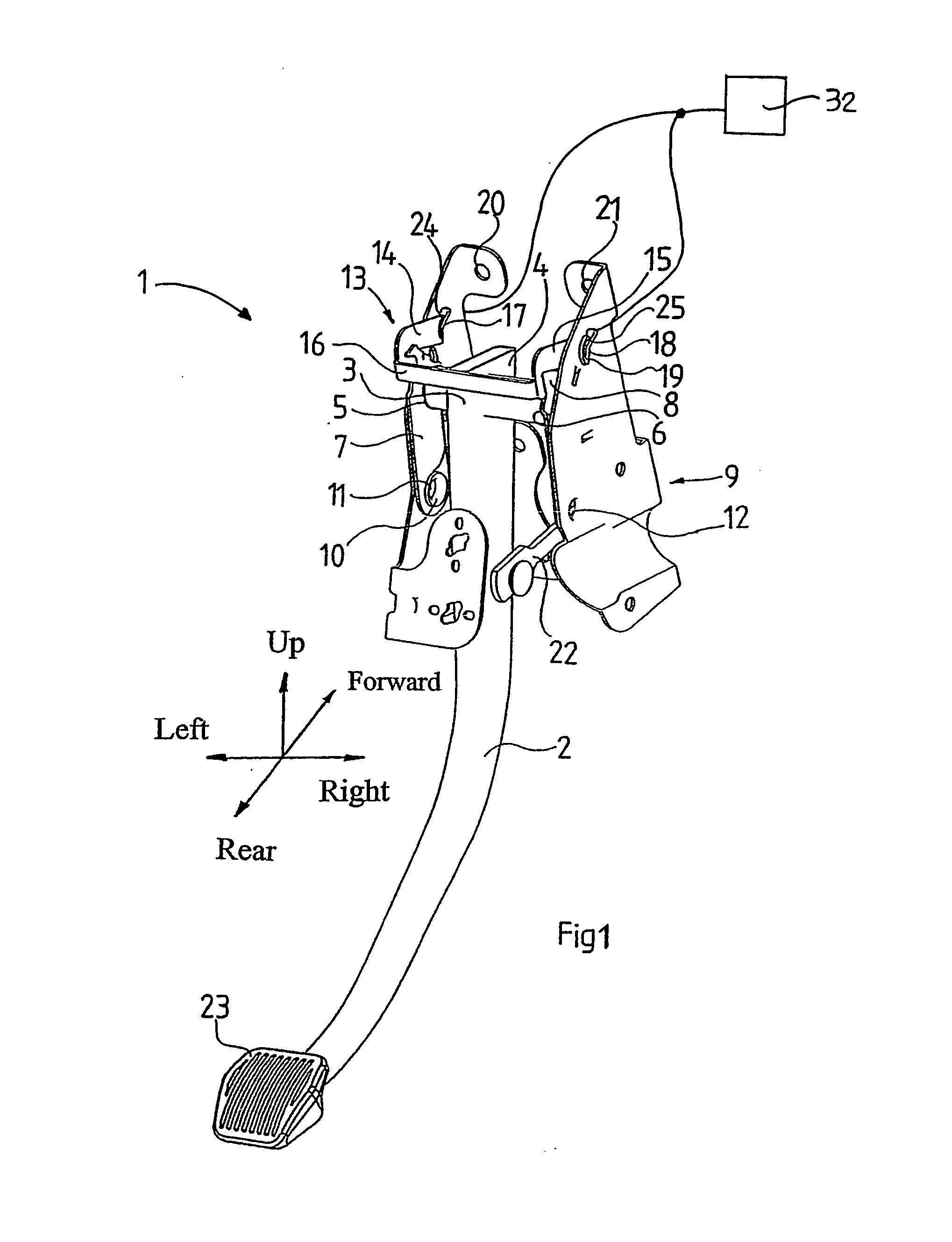 Pedal Assembly Having a Safety Device