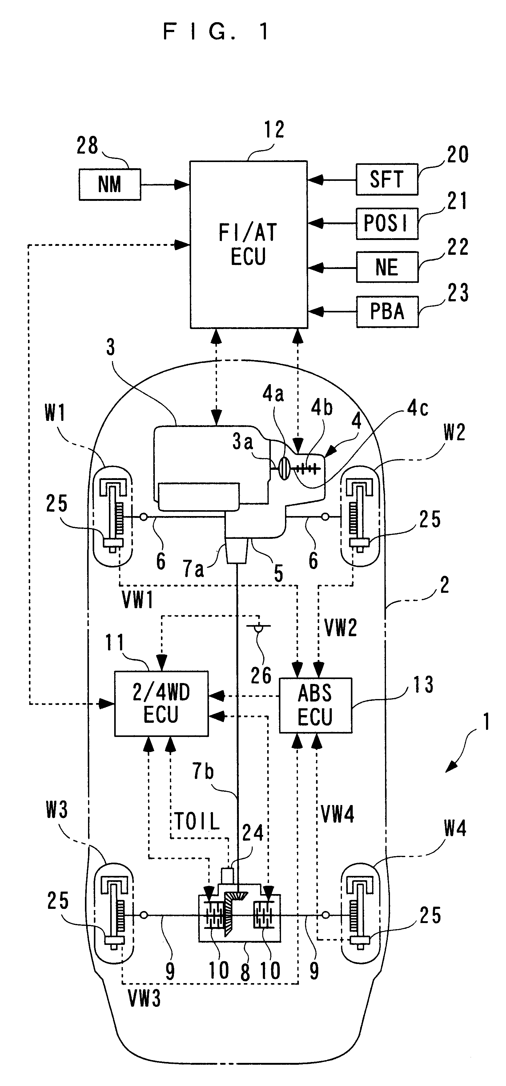 Apparatus for determining a failure of wheel speed sensors