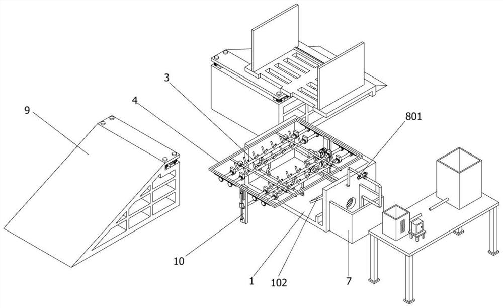 Automatic muck truck cleaning equipment capable of recycling water sources for constructional engineering